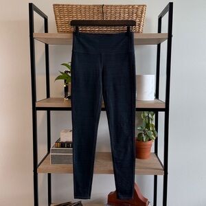 Athleta Mid-Rise Green Rib Ankle Tight Legging, S